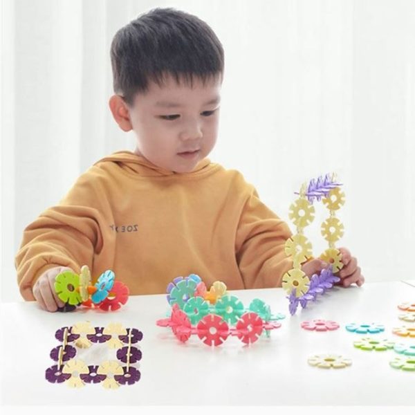 Balok Susun Koin, Mainan Bombik blocks, Snowflake Block Plastic - Image 3