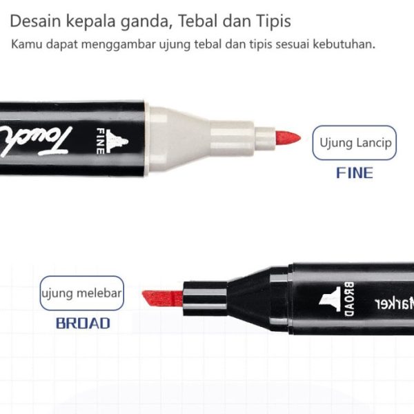 Set Colour Marker Pen, TOUCH Spidol marker 2 Sisi, Set Spidol berwarna - Image 3