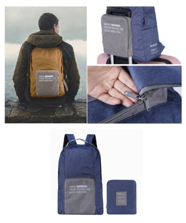 Aksesoris travel lipat backpack bagus, Foldable travel bag tas lipat