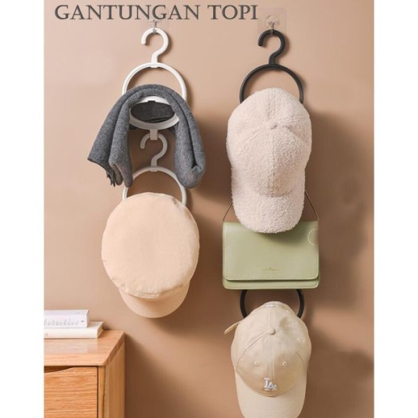 Gantungan Topi, Hanger Topi, Gantungan Penyimpanan Topi bisa disusun