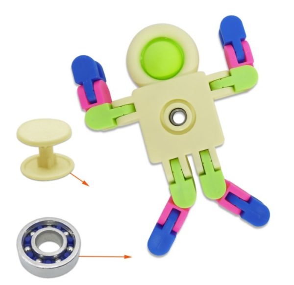 Mainan mini spinner robot, Fleksible spinner robot lucu - Image 2