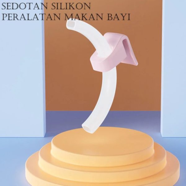 Sedotan Clip Silikon, Soft Silicone Baby feeding Straw Clip