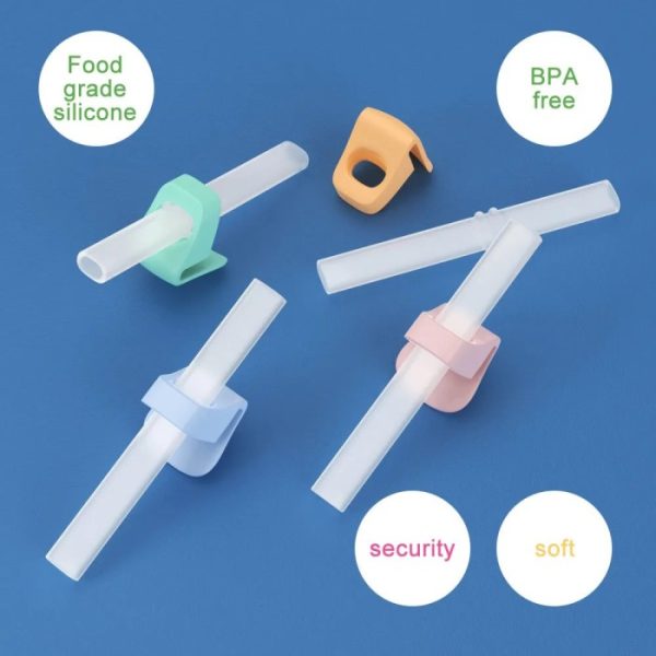 Sedotan Clip Silikon, Soft Silicone Baby feeding Straw Clip - Image 5