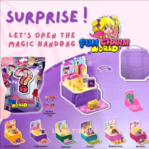 Mainan mini doll house, Mainan misteri bag blind bag suprise fun charm