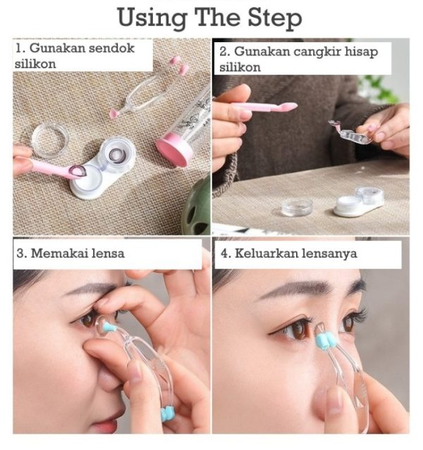 Penjepit Contact Lens, Alat Bantu Pakai SoftLens, Tweezer for softlens - Image 2