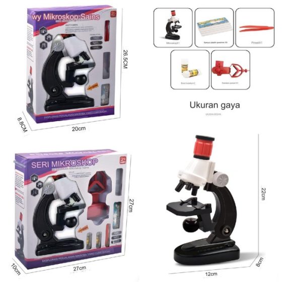 Mikroskop edukasi anak, Mainan edukasi science microscope 1200x - Image 4