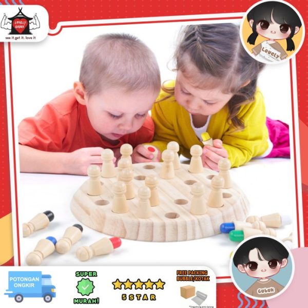 Mainan memory game anak, Memory chess, Mainan melatih ingatan anak