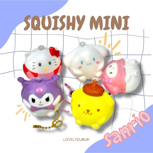 Gantungan squishy mini, Mainan aksesoris squishy minifood eggy go anim - Image 2