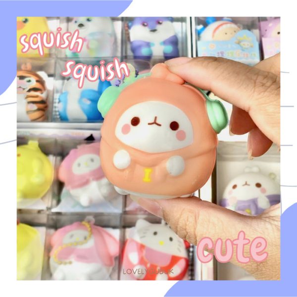 Gantungan squishy mini, Mainan aksesoris squishy minifood eggy go anim - Image 3