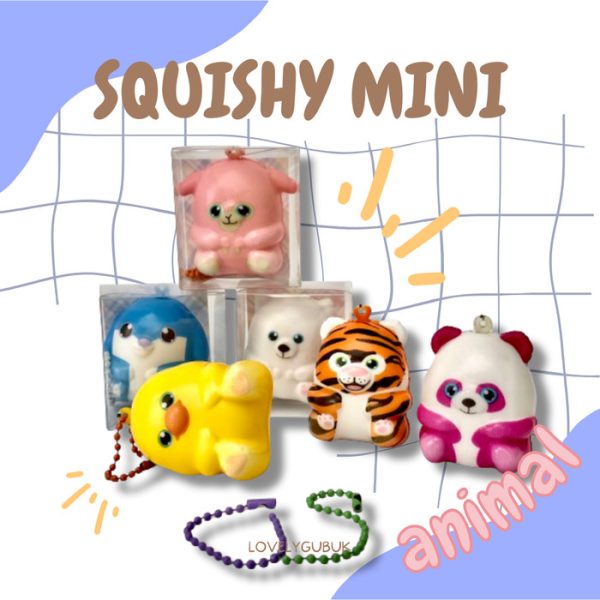 Gantungan squishy mini, Mainan aksesoris squishy minifood eggy go anim - Image 4