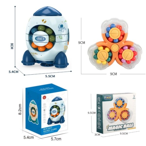 Mainan rubik kelereng, Educational Rubic IQ ball, Beads Spinner 2 in 1 - Image 2