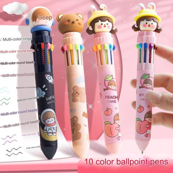 Pulpen 10 warna, Bolpoin pena 10 warna, 10 color Ballpoint Pen