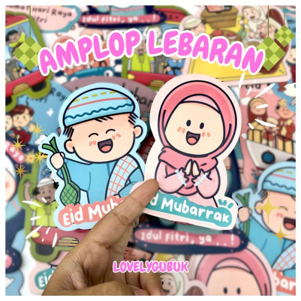 Amplop lebaran kartun lucu 2D, Amplop Ampau angpao lebaran idul fitri - Image 2