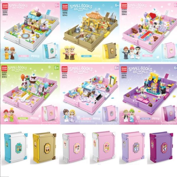 Mainan brick bentuk buku, Story small book building block tematik anak - Image 5