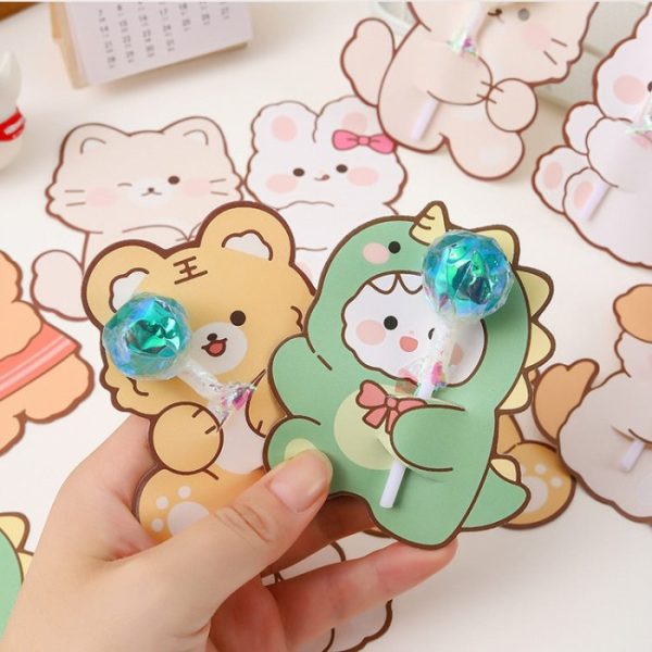 Lolipop Card , Lolipop Decoration, Cute Animal Candy Package Card - Image 5