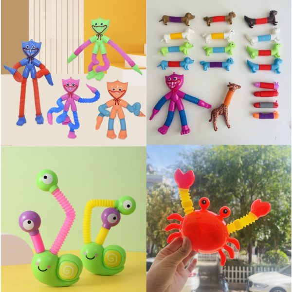 [LOGU] Mainan pop tube karakter, Pop light animal kartun