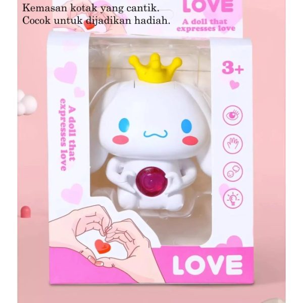 Boneka Sanrio I love You Bercahaya dan Bersuara, Mainan Lucu - Image 3