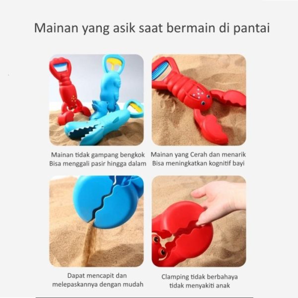 Mainan Capitan Pasir Bentuk Hewan, Summer Beach Toys, Grabber Claw - Image 3