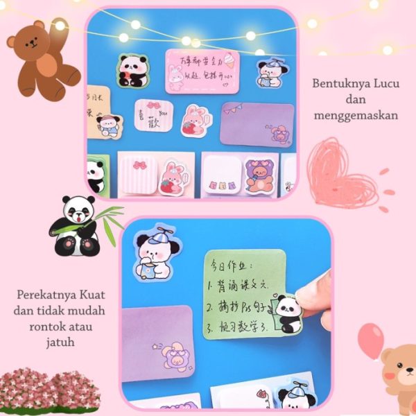 Sticky Note Kartun Lucu 4in1, Sticky Note dengan 4 bentuk berbeda - Image 4