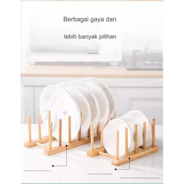 Rak piring kayu, Rak gelas nampan Rak display buku serbaguna