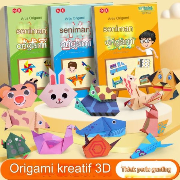 Kertas origami lipat anak, Mainan DIY lipat kertas origami gambar