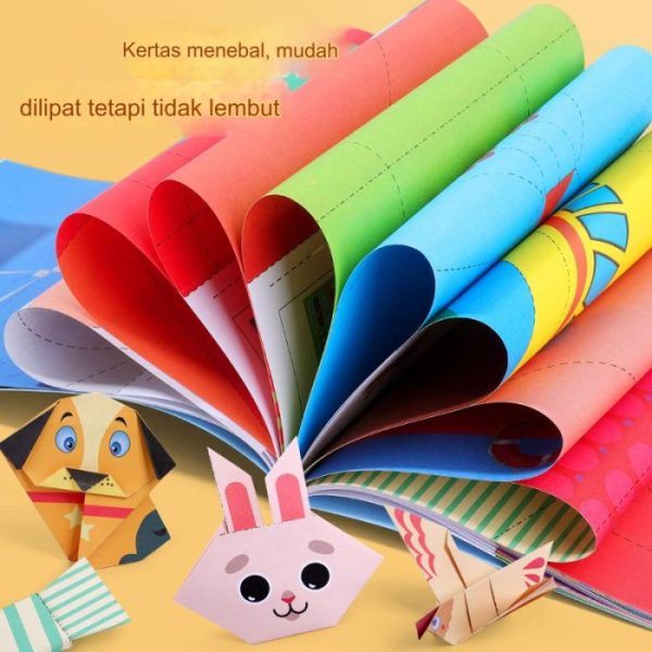 Kertas origami lipat anak, Mainan DIY lipat kertas origami gambar - Image 4