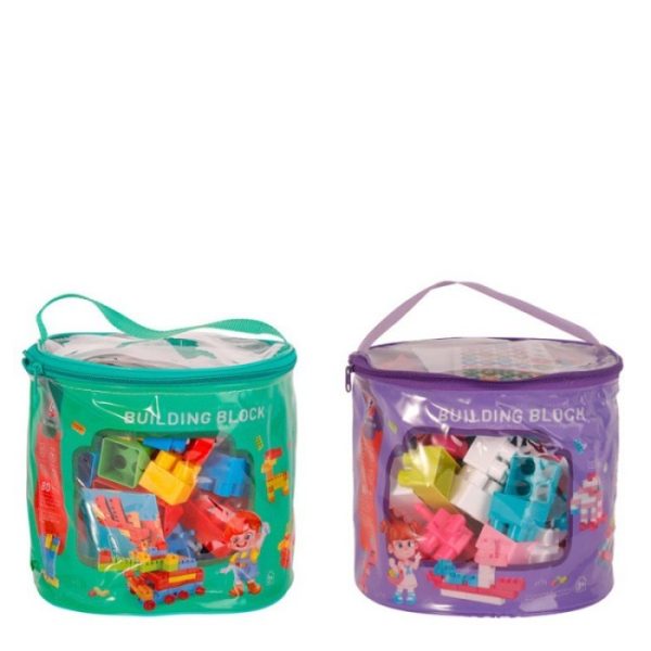 Mainan building block plastik warna warni anak, Brick blok puzzle anak - Image 2