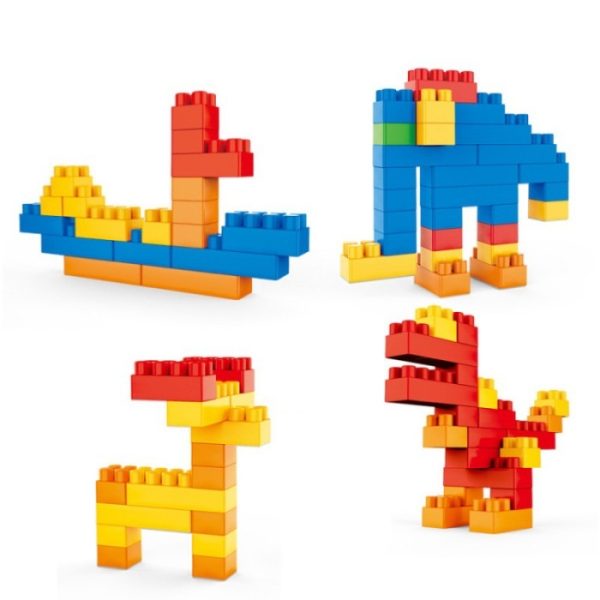 Mainan building block plastik warna warni anak, Brick blok puzzle anak - Image 4