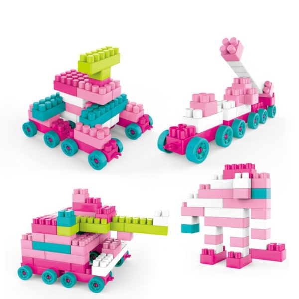 Mainan building block plastik warna warni anak, Brick blok puzzle anak - Image 5