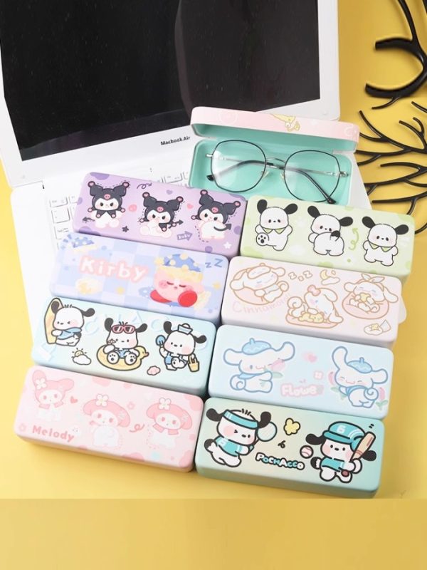 Kotak kacamata kartun hardcase cinnamoroll kuromi kartun lucu, EyeGlasses Case