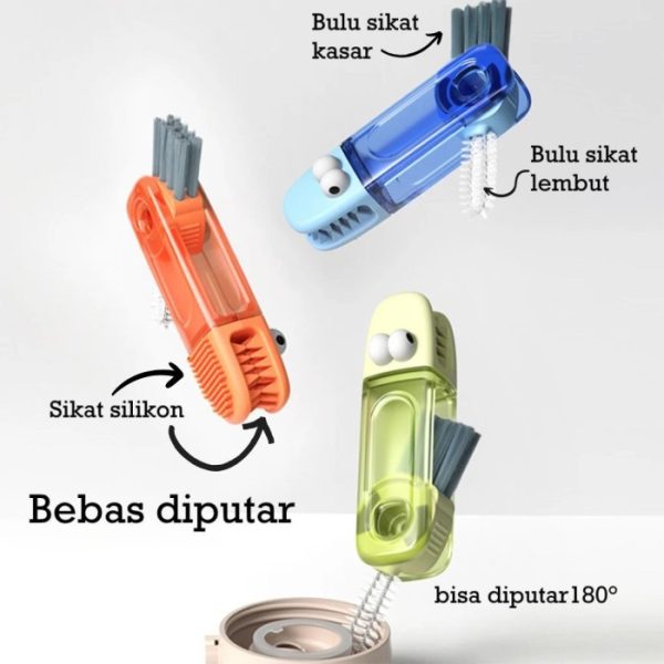 Sikat Pembersih 3in1 Mulifungsi, Sikat Pembersih Botol atau Cup serbaguna - Image 6