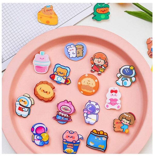 Bros Pin Akrilik Lucu Motif Kartun, Cute Pin Brooch Korean Style - Image 4