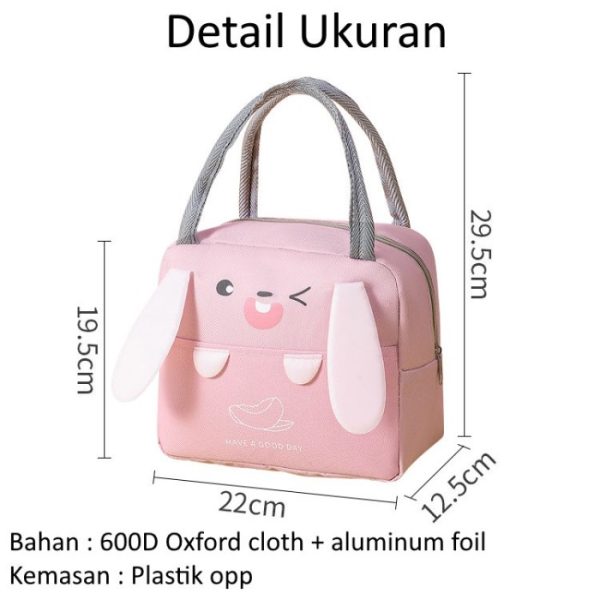 Tempat Bekal Aluminium Kartun 3D Ukuran Besar, Warmer Cooler Bag Aluminium Kartun 3D - Image 2