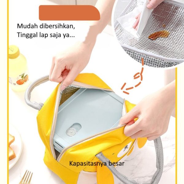 Tempat Bekal Aluminium Kartun 3D Ukuran Besar, Warmer Cooler Bag Aluminium Kartun 3D - Image 4