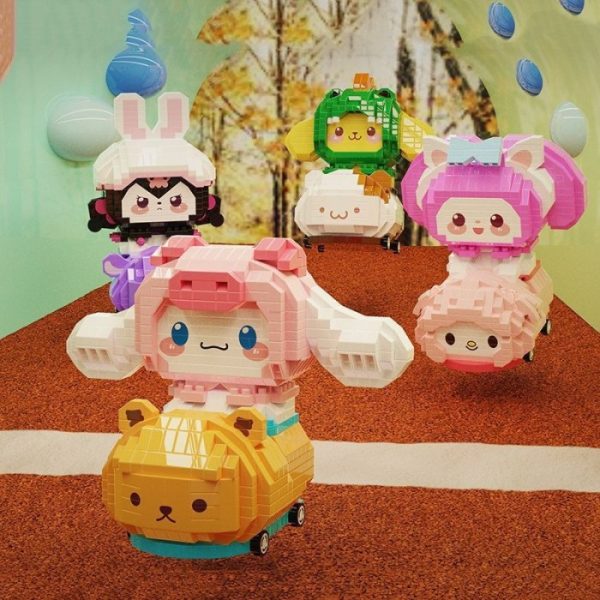 Mainan Mini Bricks Seri Scooter GoKart Motor Mobil Cinnamoroll Building Block 3D - Image 6