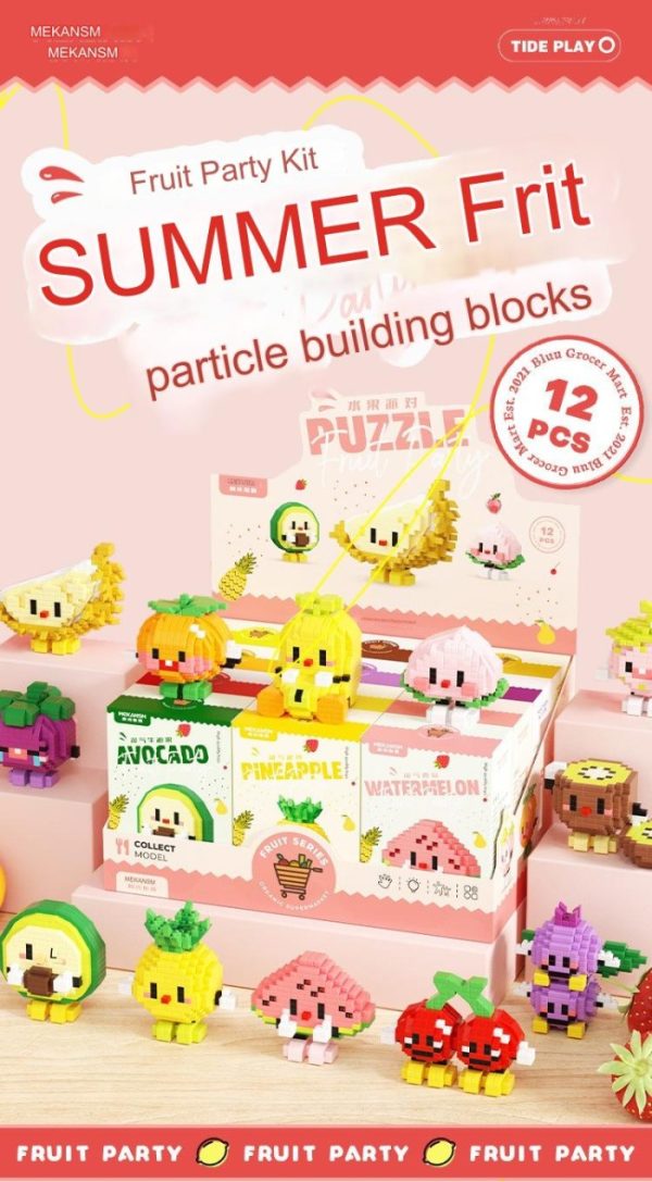 Mainan Mini Bricks Seri Fruit buah, Mini building Block 3D - Image 2