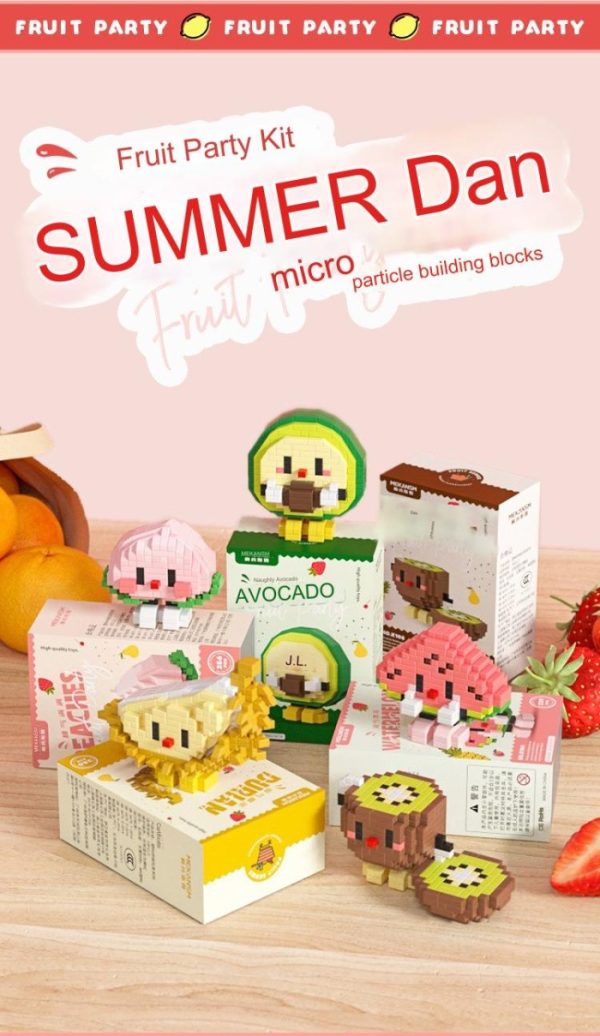 Mainan Mini Bricks Seri Fruit buah, Mini building Block 3D - Image 3