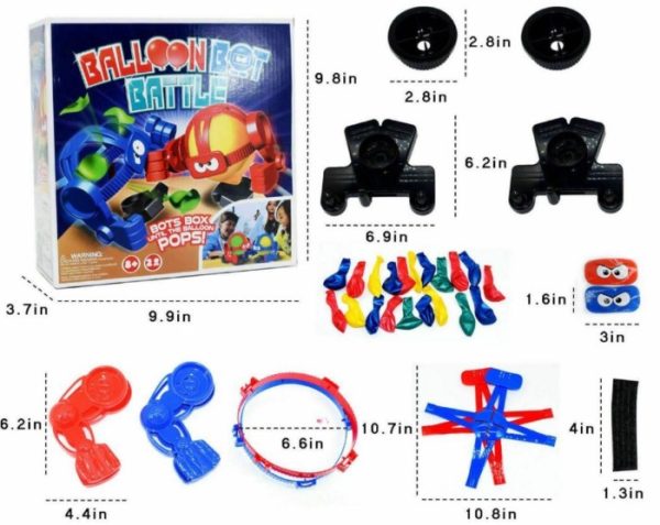 Mainan battle tinju balon puncher, Balloon Robot Battle Set, Mainan Adu Jotos pecahkan balon - Image 5