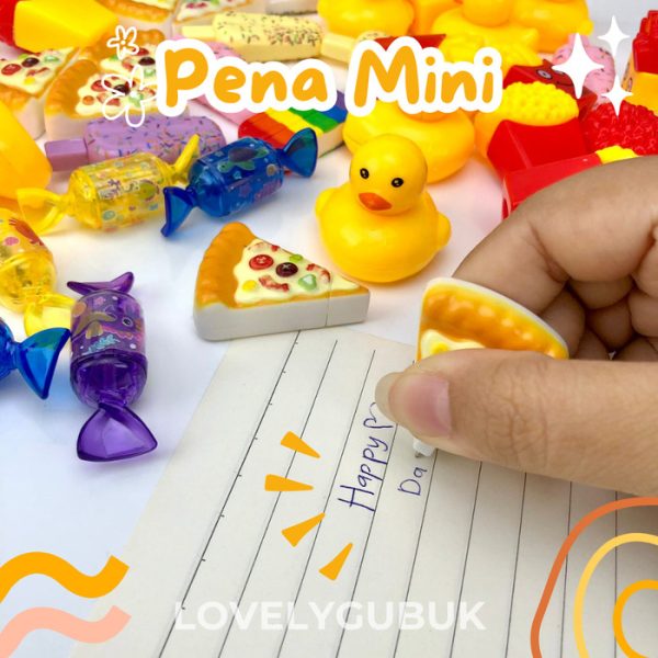 Pena mini karakter lucu, Pena kecil souvenir, Pena Pulpen Balpoint 3D karakter - Image 2