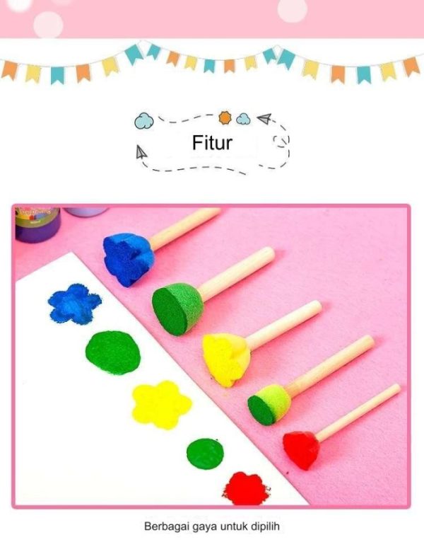 DIY Painting Kit, Set Alat kuas mewarnai anak, DIY Art Coloring Set, Mainan sensory anak. - Image 4