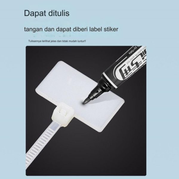 Cable Ties Label, Kabel Ties Cable tie Marker 4x200 4x150 3x100 Tag Lan Tag Makanan - Image 3