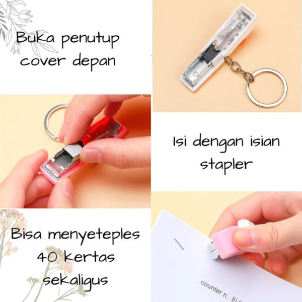 Staper Mini Karakter Kartun, Gantungan Staples Mini Motif Kartun Lucu - Image 4