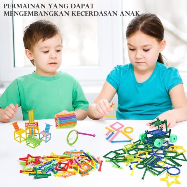 Mainan Susun Wisdom Stick, Mainan Edukasi Susun Stick Banyak Bentuk - Image 3