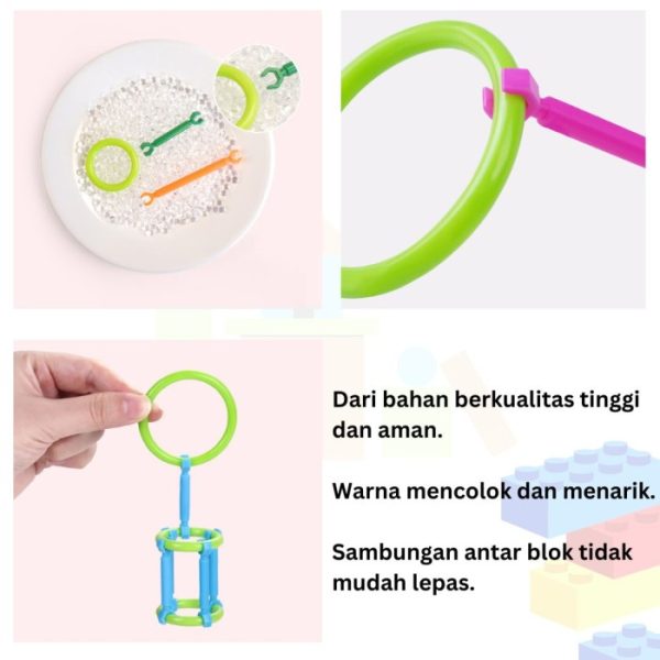 Mainan Susun Wisdom Stick, Mainan Edukasi Susun Stick Banyak Bentuk - Image 4