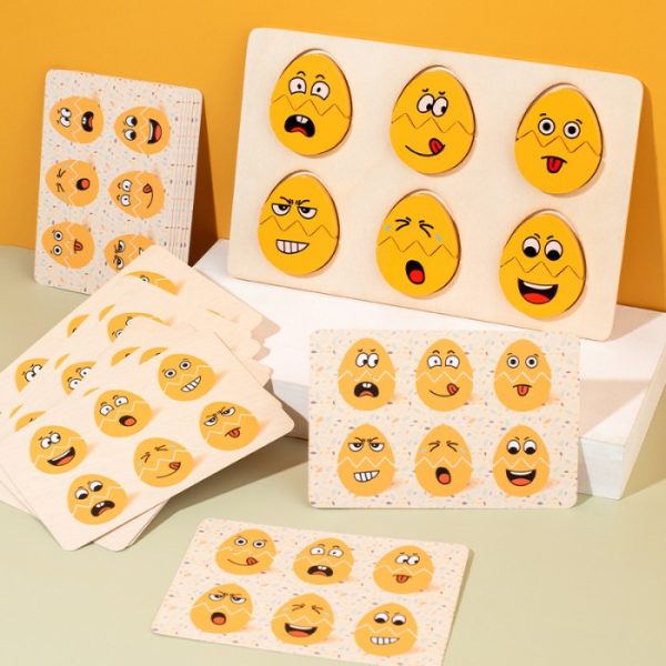 Mainan expression egg puzzle, Mainan cocokkan bentuk gambar anak