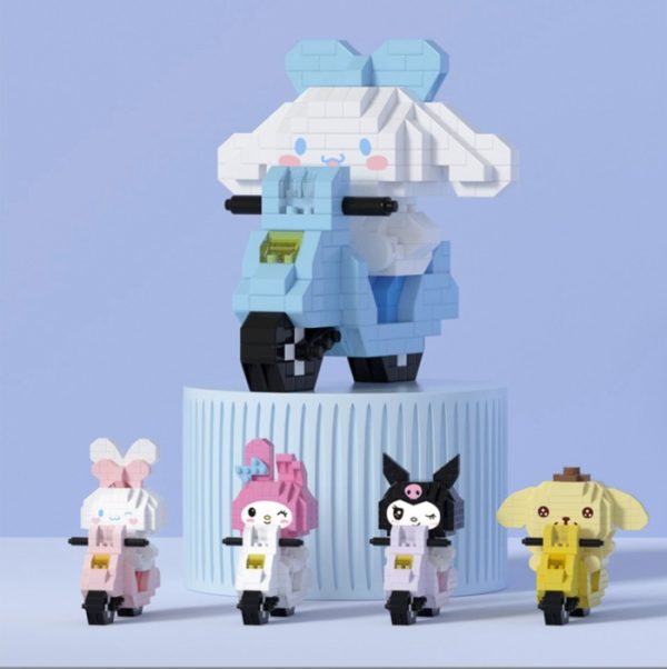 Mainan Mini Bricks Seri Scooter Motor Cinnamoroll Building Block 3D