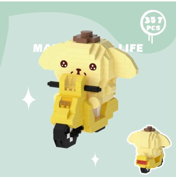 Mainan Mini Bricks Seri Scooter Motor Cinnamoroll Building Block 3D - Image 3