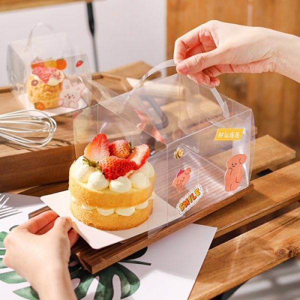 Mika keranjang Plastik Mika Tenteng Tempat Hamper Makanan Jelly Dessert, Kotak Dessert kue mini