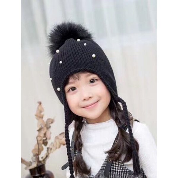 [LOGu] Topi Pom rajut winter model kewesternan anak - Image 4