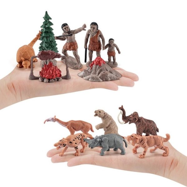 Mainan figuran prehistoric animal, Mainan Animal Zaman Purbakala Manusia Purba